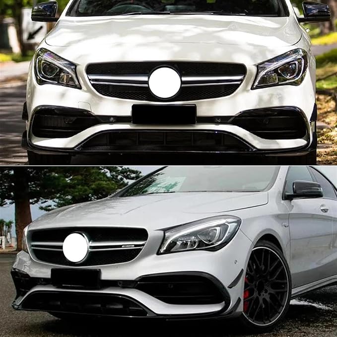 Kiyah Car Front Bumper Lip Splitter Diffuser Lip Compatible for Mercedes Benz CLA-Class C117 CLA200 220 2016 2017 2018 2019 Body Kit Spoiler