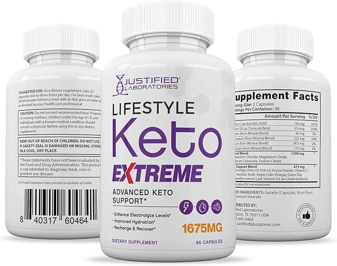 (3 Pack) Lifestyle Extreme Keto Pills 1675MG New &amp Improved Formula Contains Apple Cider Vinegar Extra Virgin Olive Oil Powder Green Tea Leaf 180 Capsules