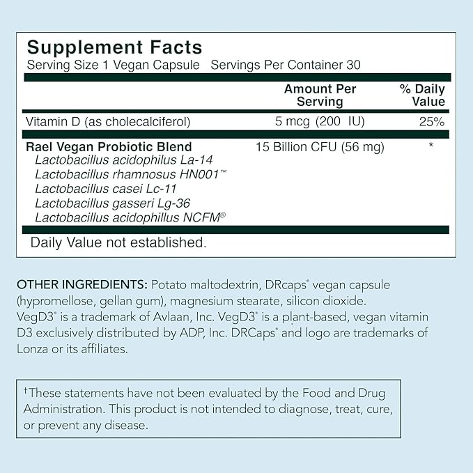 Rael Supplement for Women Bundle - Probiotics Digestive Enzymes Urinary Tract Health (30 Day Supply) &amp PMS Supplement (28 Capsules)