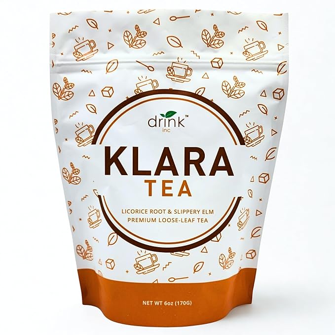Drink Inc Klara Tea | Licorice Root &amp Slippery Elm | Premium Loose Leaf Tea | 6oz | 55 Servings