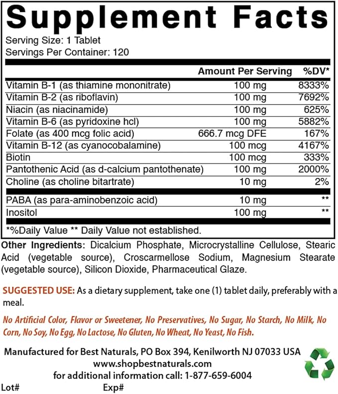 Best Naturals BCAA 3200mg &amp B-100 Complex
