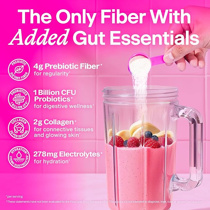 Belli Welli Daily Fiber Supplement for Women &amp Men Bundle – Premium Fiber Powder from Organic Acacia with Added Collagen Electrolytes &amp Probiotics – No Bloat Constipation &amp Gut Health Su