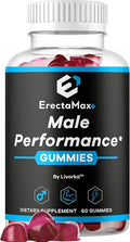 Erecta Max+ Gummies - Official ErectaMax+ Premium Gummys All Natural Advanced Formula for Health &amp Wellness Daily ErectaMaxPlus Supplement Support Vitamins Gomitas 60 Gummies for 1 Month