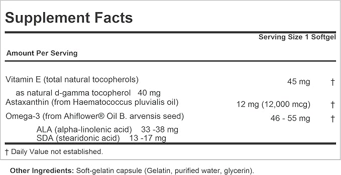 ANDREW LESSMAN Astaxanthin 12mg - 120 Softgels - 12000 mcg Natural Astaxanthin Powerful Anti-Oxidant Carotenoid. Protection for Eyes Heart Skin and More. No Additives. Easy to Swallow Softgels