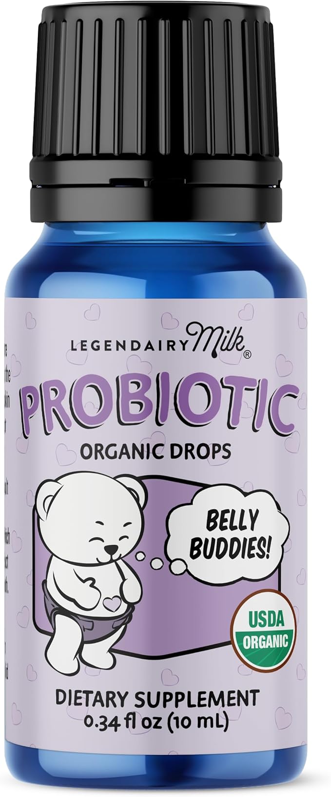 Legendairy Milk Baby Probiotic Drops Organic - Colic and Gas Drops for Newborns &amp Toddlers - Digestive Support Constipation Relief - Toddler Probiotic Supports Occasional Diarrhea &amp Gas 33 S