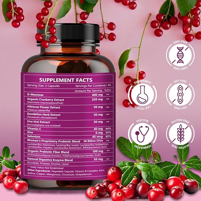 NATURE TARGET Probiotics for Women Digestive Health + Probiotics for Women Urinary Tract Health