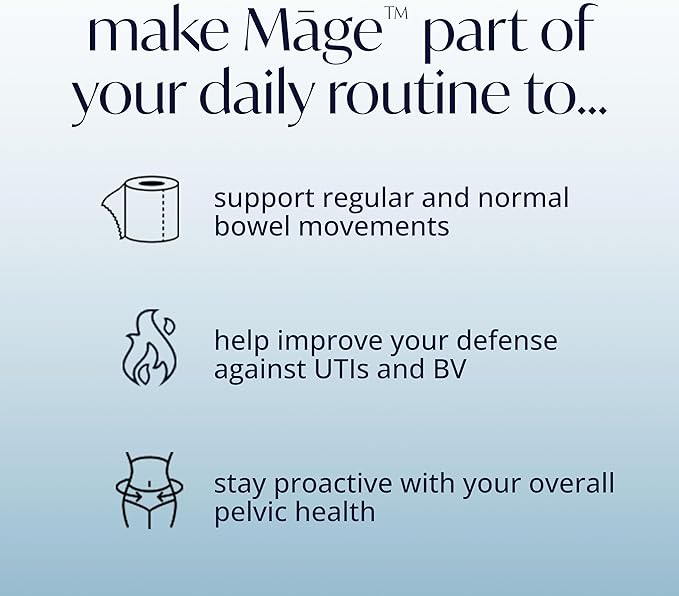 Solv Wellness Mage Probiotic for Her Daily Womens Prebiotic and Probiotics Blend Nutritional Supplements for Digestive Vaginal PH Balance Urinary Tract Health Support 30 Capsules