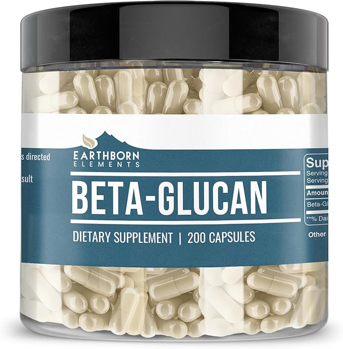 Earthborn Elements Beta Glucan 200 Capsules Pure &amp Undiluted No Additives