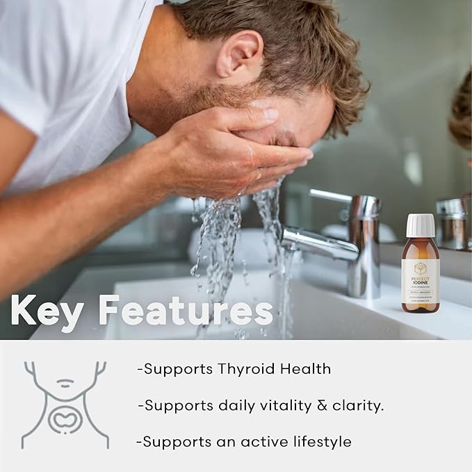 Activation Products - Perfect Iodine Solution Thyroid Support for Women and Men Oral or Topical Colorless Iodine Liquid for Thyroid Energy and Skin Health Non GMO Pure Iodine Supplement 125 ml