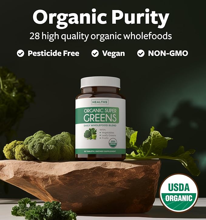Black Seed Oil &amp Organic Super Greens (1-Month Supply) Nigella Greens Bundle of Black Seed Oil (60 Capsules) Cold-Pressed Nigella Sativa and Organic Super Greens Powder (60 Tablets) Complete Super