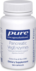 Pure Encapsulations Pancreatic VegEnzymes | Hypoallergenic Supplement for Carbohydrate Lipid and Protein Digestion | 180 Capsules