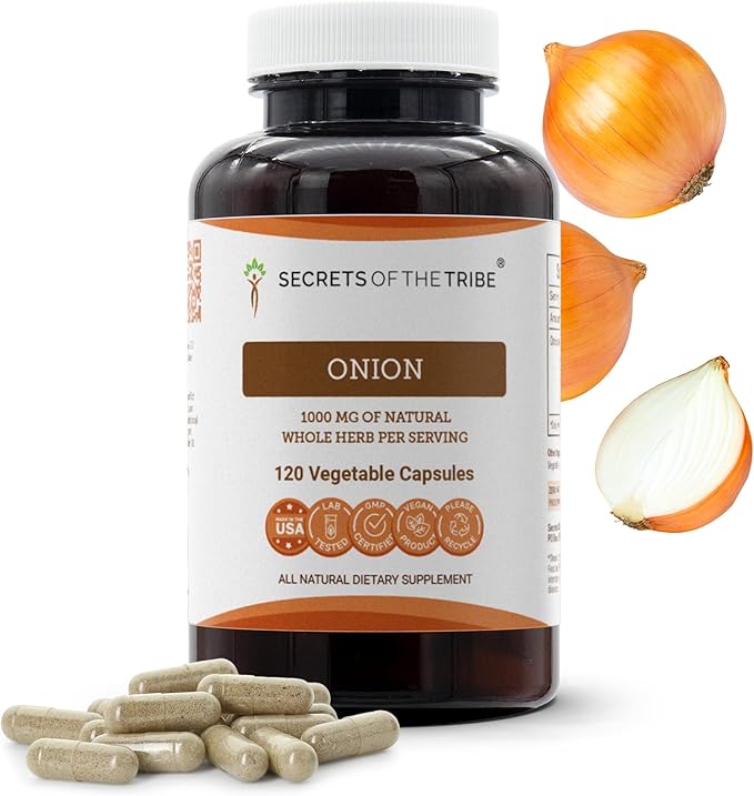 Secrets of the Tribe Onion 120 Capsules Made with Vegetable Capsules and Onion (Allium Cepa) Dried Bulb (120 Capsules)