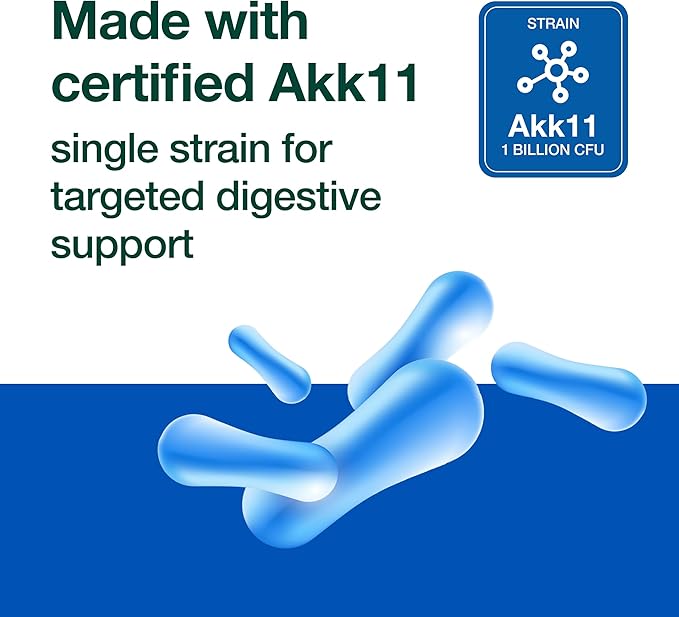 Fresh Nutrition Akkermansia Muciniphila Probiotic 1 Billion AFU for GLP-1 Production - Pre + Probiotic Supplement - 60 Capsules