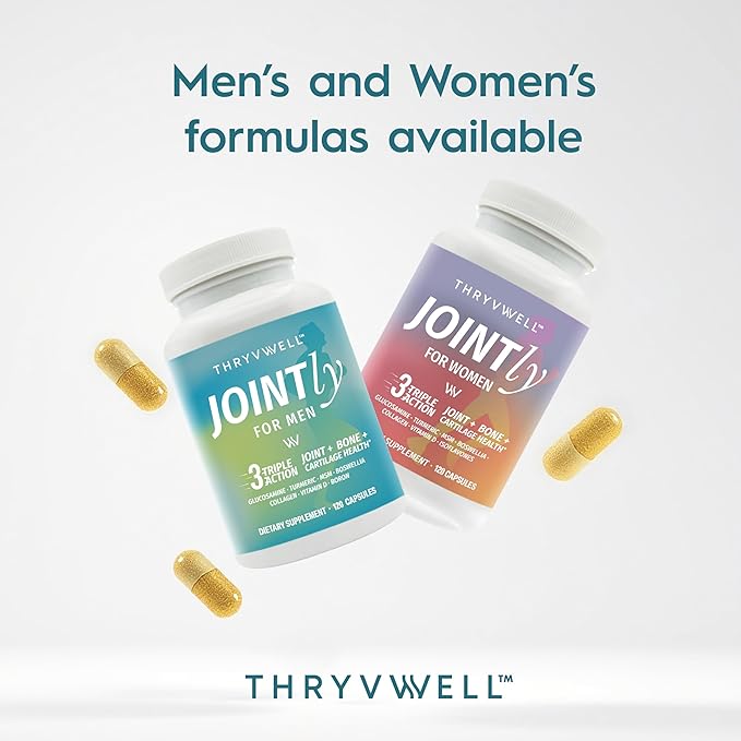 Jointly for Men – Joint Bone &amp Cartilage Supplement – Glucosamine Chondroitin MSM Turmeric Boswellia Collagen Vitamin D Calcium Hyaluronic Acid Magnesium &amp Boron – 120 Capsules