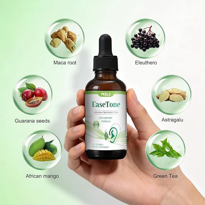 Protecting the Ears with Ear Drops Relieving Tinnitus and maintaining Ear Health it Contains Natural Ingredients. It Provides Gentle Cleaning Care for the Ears to Ensure Clear Hearing. (2PC)