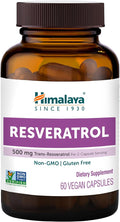 Himalaya Resveratrol for Healthy Aging and Antioxidant Support 1000 mg of Resveratrol with 500 mg Trans-Resveratrol Daily 60 Vegan Capsules 1 Month Supply