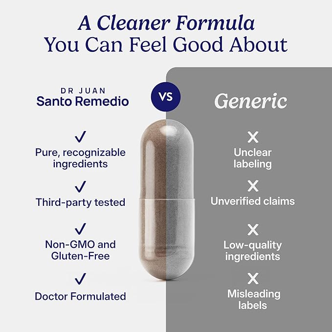 Santo Remedio Super Nopal Exclusive Formula with Nopal Gurmar (Gymnema Silvestre) Chromium Picolinate and Vanadyl Sulfate. 60 Capsules (30 Servings)