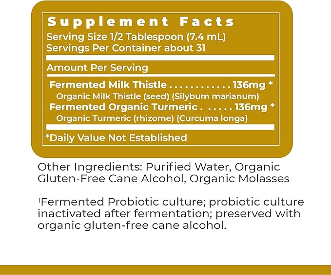 Premier Research Labs Liver-ND - Liver Cleanse Milk Thistle Extract Milk Thistle Liquid Drops Tincture Supplement Fermented with Probiotics with Antioxidants Turmeric 8 Fl Oz Bottle