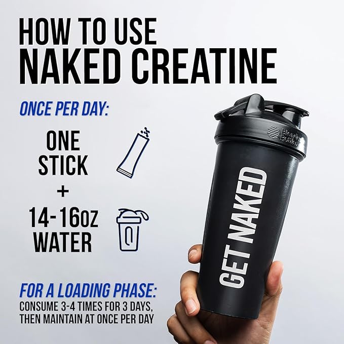 NAKED Pure Micronized Lemon Lime Creatine Monohydrate Stick Packs Vegan Non-GMO Gluten Free Soy Free. Aid Strength Gains No Additives - 30 Stick Packs