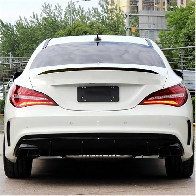 Compatible with Mercedes Benz CLA Class W117 C117 CLA180/220 CLA250/260 CLA200 CLA45 AMG Sedan 4-Door 2013-2019 Rear Trunk Spoiler Wing Lip (Color : Glossy Black) binbin06792 store
