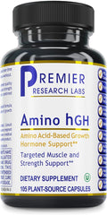 Premier Research Labs Amino HGH - HGH Supplements for Men HGH Supplements for Women Amino Acids L-Arginine L-Lysine HGH Enhancer Support Human Growth Hormone and Muscle Growth - 105 Capsules