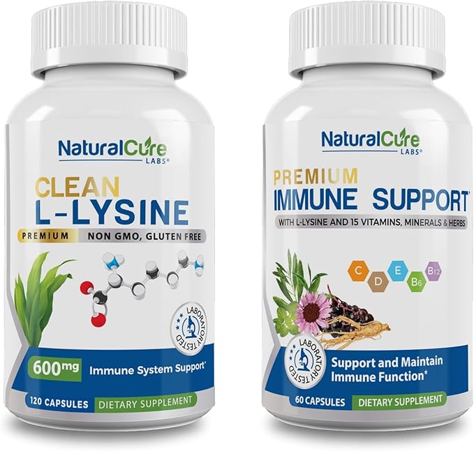 Natural Cure Labs Bundle: Clean L-Lysine with Immune Support