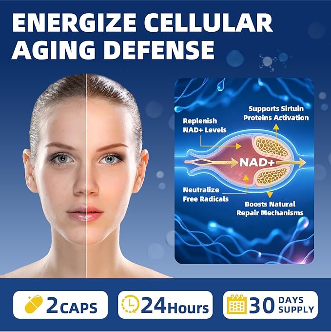 GREENPEOPLE Liposomal NAD Supplement for Women - NAD+ Supplement Nicotinamide Riboside w/Resveratrol Quercetin &amp Liposomal Vitamin C for Skin - 60 CT