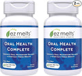 EZ Melts Oral Health Complete - Oral Probiotic - Supports Gum Health Fresh Breath &amp Helps Relieve Occasional Dry Mouth - No Artificial Flavors Non-GMO &amp Vegan - 120 Sublingual Tablets (60 Se