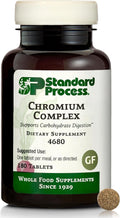 Standard Process Chromium Complex - Supplement for Digestive Health Support - Contains Niacin Chromium &amp Vitamin A - Gluten-Free Non-Dairy &amp Non-Soy - 180 Tablets (180 Servings)