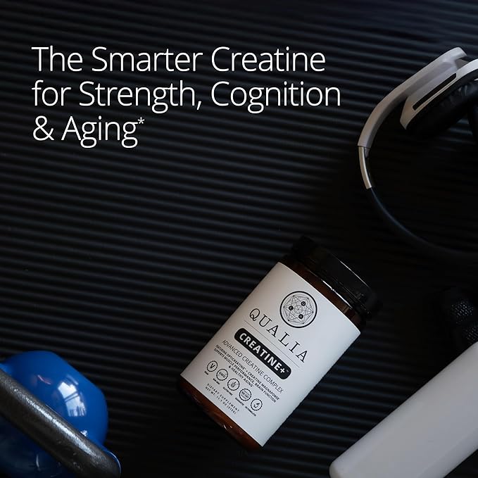 Qualia Creatine | Advanced Creatine Complex | 2 Sources + Magnesium | Optimized Absorption | Muscle Performance Brain Function &amp Healthy Aging