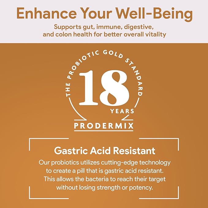 Ultra Strength Probiotic for Men and Women Supports Healthy Gut Immune Digestive and Colon Health 6 Potent Strains 100 Billion CFU Kosher 30 Day Supply