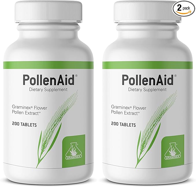 Graminex PollenAid Prostate Supplement: All Natural Prostate Support for Bladder Control &amp Urinary Tract Health Rye Pollen Extract Made in USA 200 Tablets (Pack of 2)