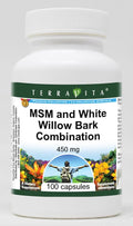 MSM and White Willow Bark Combination - 450 mg (100 Capsules ZIN: 512926)