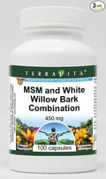 MSM and White Willow Bark Combination - 450 mg (100 Capsules ZIN: 512926) - 3 Pack