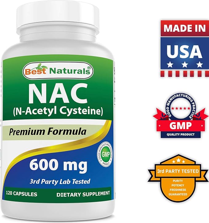 Best Naturals NAC 600 mg &amp Quercetin 1000 mg