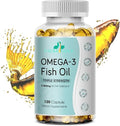Triple Strength Wild Alaskan Fish Oil Omega-3 2500mg EPA 1300mg + DHA 1200mg Supplement for Heart and Joint Health 2 Month Supply 120 Softgels