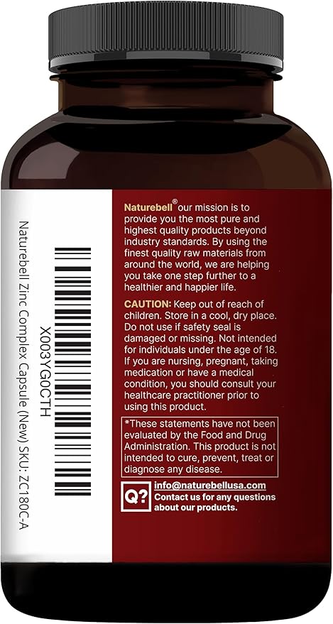 NatureBell Zinc Quercetin with Vitamin C &amp D3 480 Capsules (2 Pack) | Quercetin 1000mg + Zinc 50mg + Vitamin C 250mg + Vitamin D3 5000 IU | 4-in-1 Advanced Immune &amp Lung Support | ZincVanta