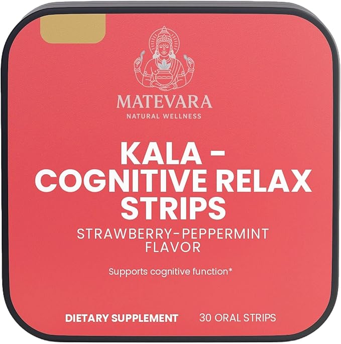 Kala Cognitive Relax Strips |Calm &amp Focus Support | 30 Count (1.2 oz)