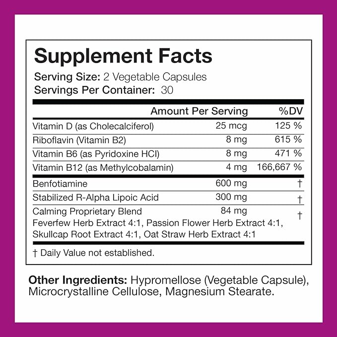 NERVE RENEW Advanced Nerve Support Supplement - 300mg Stabilized R-Alpha Lipoic Acid Vitamin B Complex Benfotiamine Herbs for Fast-Acting Support - 3 Pack