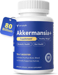 Akkermansia Muciniphila Probiotic Supplement with 80 Billion Probiotic Prebiotics EGCG Delayed Release Metabolism Gut Health for Women &amp Men 60 Vegan Capsules