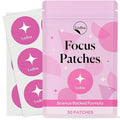 Focus Patches (Pack of 30) - 100% Natural Patch for Women and Men - With Rhodiola Rosea Panax Ginseng &amp Ginkgo Biloba - Energy Focus &amp Body Support - Enhanced Formula