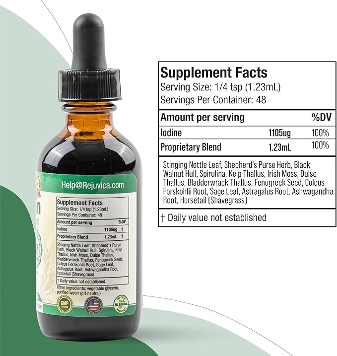 Thyrobin - Advanced Thyroid Support Supplement - Liquid Delivery for Better Absorption - Iodine Stinging Nettle Kelp Astragalus Ashwagandha &amp More!