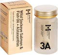 Wild Sockeye Salmon Fish Oil with Astaxanthin. 3A Omega-3 Formula(EPA DHA DPA). Ultra Absorption &amp Triple Strength. Non-GMO