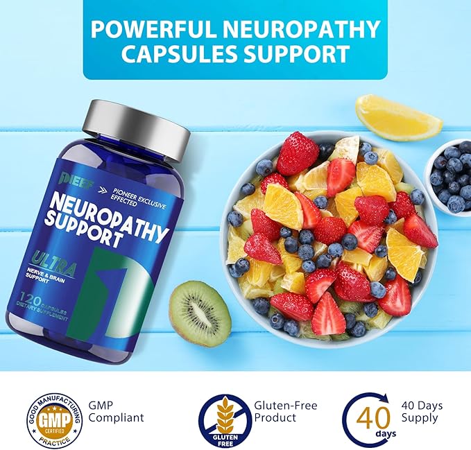 Nerve Savior Neuropathy Supplement 120 Capsules with 600mg Alpha Lipoic Acid &amp Benfotiamine Specially Formulated for Nerve Health in Hands Fingers Feet and Toes