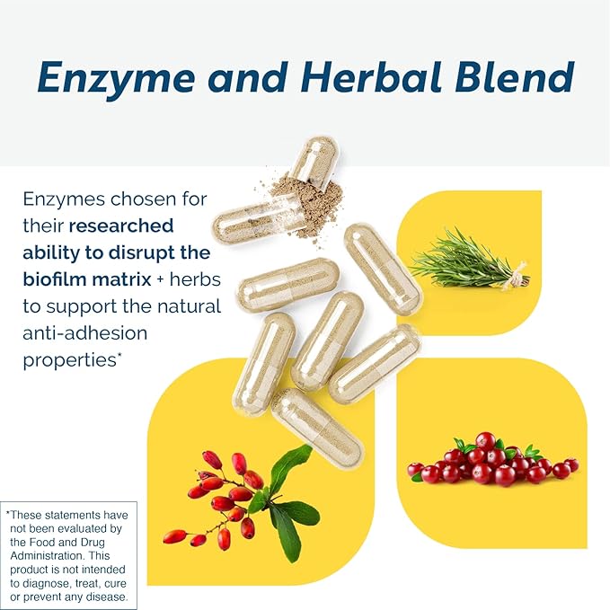 Researched Nutritionals BioDisrupt &amp Lumbrokinase Enzyme Bundle - Formulas to Help Disrupt Biofilm Matrices &amp Promote Healthy Fibrin Metabolism (2 Products)