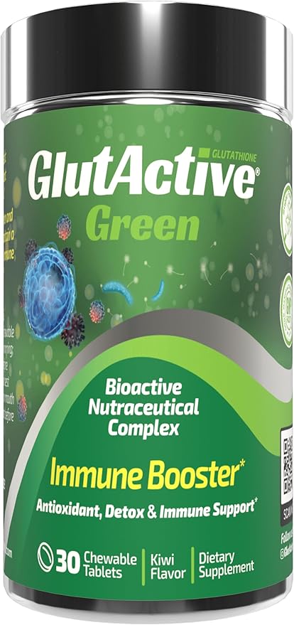 Green 950mg | Immune Support | Glutathione | Antioxidant Detox Increase Immunity Energy Strengthen &amp Cellular Protect | 30 Chewable Tablets (30)
