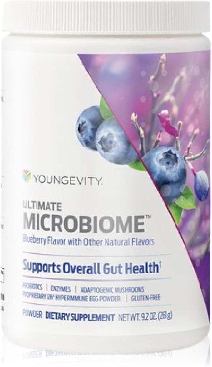 Youngevity Ultimate Microbiome – Prebiotic Probiotic &amp Postbiotic Gut Health Supplement – i26® Hyperimmune Egg Powder Probiotic Blend DigeZyme™ Enzyme Complex – Supports Digestion &amp Immune