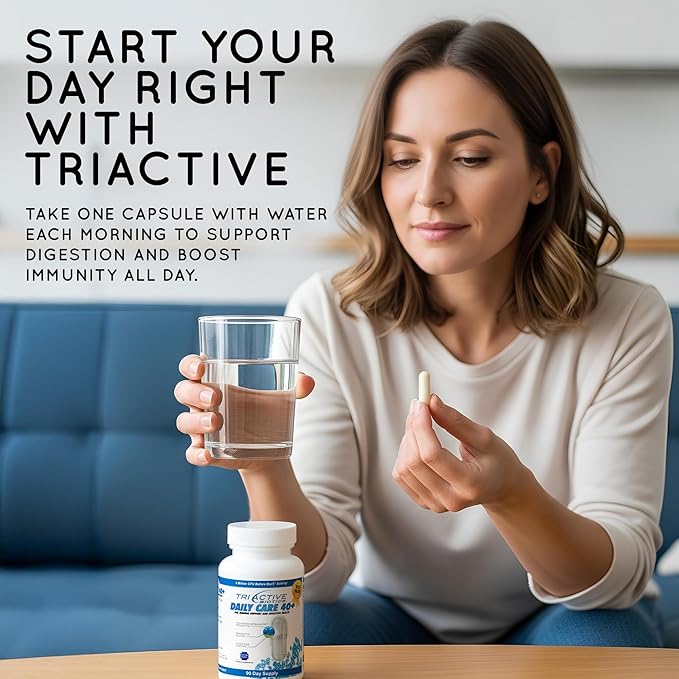 Essential Source TriActive Biotics Daily Care – Probiotics for Women and Men 6 Billion CFU with Prebiotic Blend – Daily Digestive and Immune Support Gut Health Supplement – 90 Capsules
