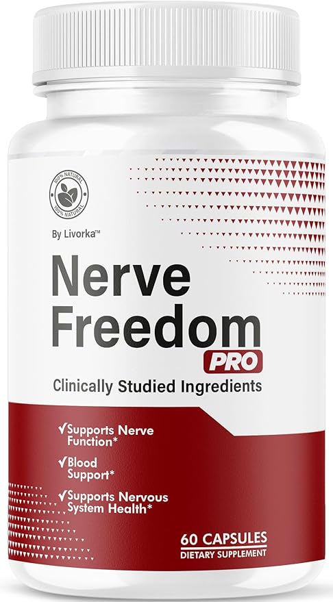 Nerve Freedom Pro - NerveFreedom Pro Capsules Supplement Support NerveFreedom Pills All Natural Ingredients Health Support Advanced Formula 60 Capsules for 1 Month