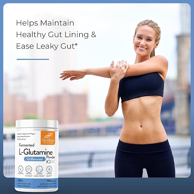 Sandhu's Creapure German Creatine &amp L-Glutamine Powder | Supports Lean Muscle Building &amp Gut Health